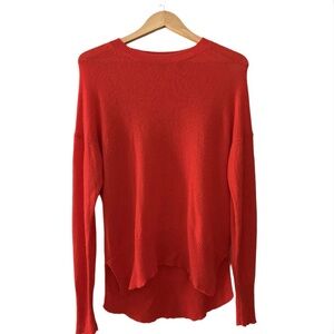 Theory Bold Red Knit Top